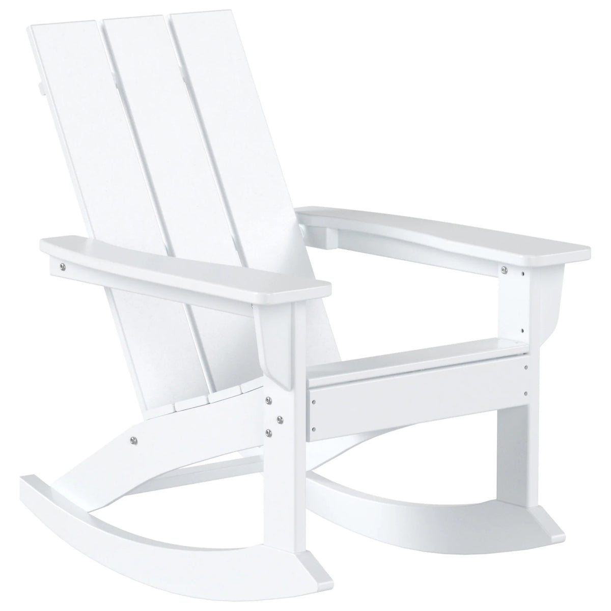 Shoreside Modern Eco-Friendly All Weather Poly Adirondack Rocking Chair