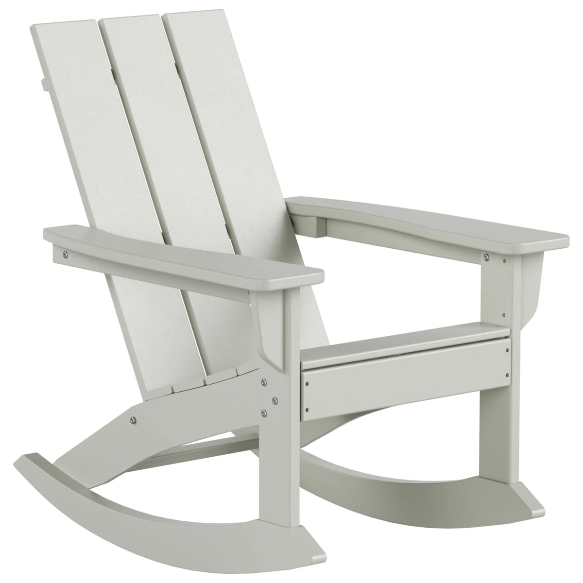 Shoreside Modern Eco-Friendly All Weather Poly Adirondack Rocking Chair