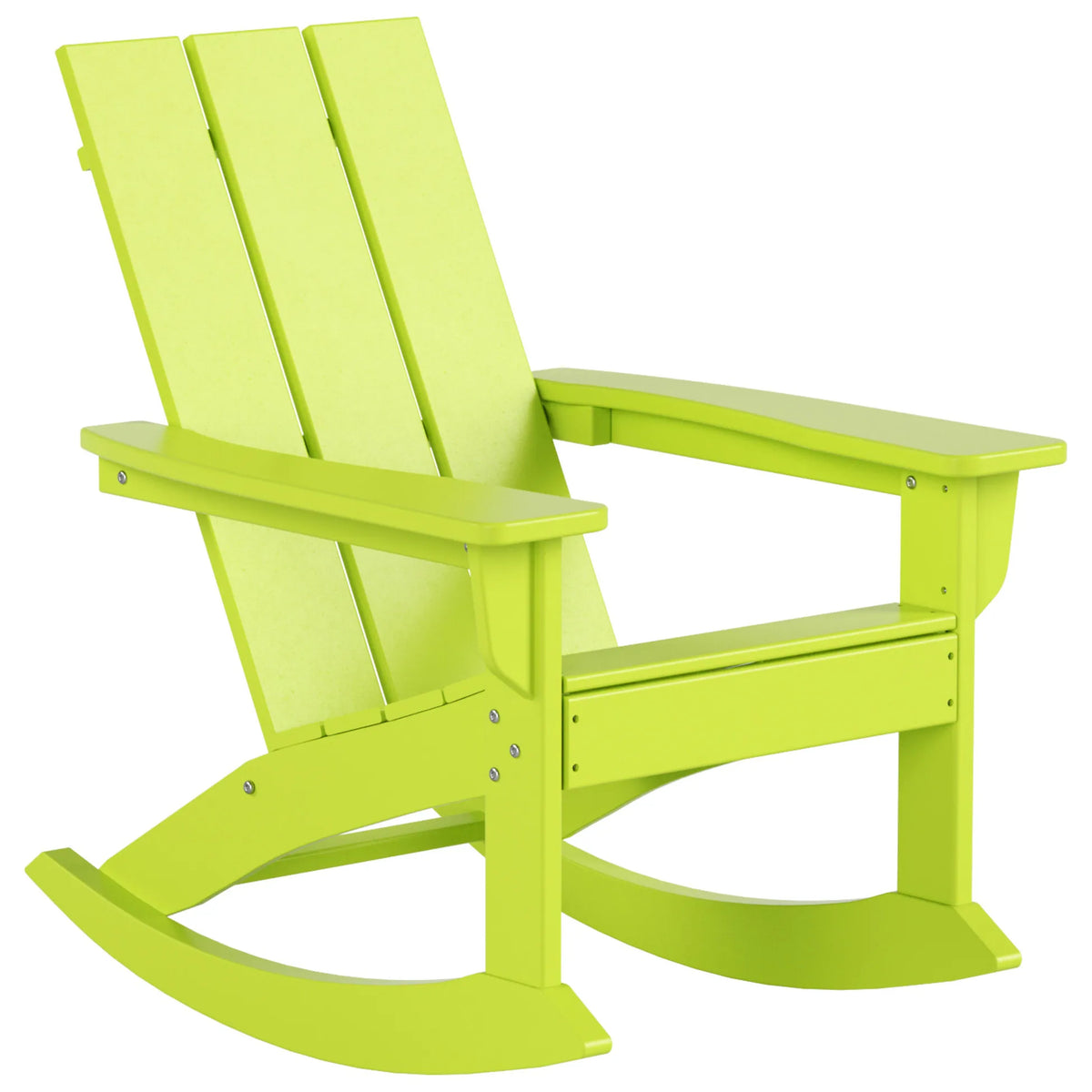Shoreside Modern Eco-Friendly All Weather Poly Adirondack Rocking Chair