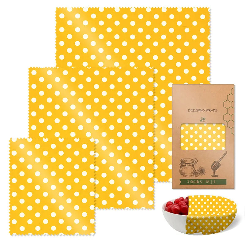 Reusable Beeswax Wrap Eco-Friendly Beeswax Food Wraps Zero Waste Bread Sandwich Food Wrap Organic Plastic-Free Food Storage