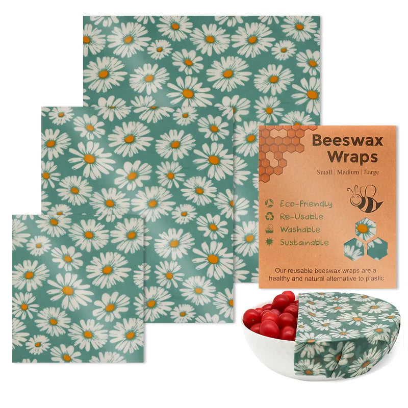 Reusable Beeswax Wrap Eco-Friendly Beeswax Food Wraps Zero Waste Bread Sandwich Food Wrap Organic Plastic-Free Food Storage